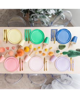 Solid Shade Colors Paper Party Cups, Set of 8