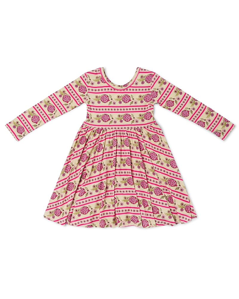 Motette Girls' Pomegranate Soiree Bamboo Twirl Dress - Little Kid