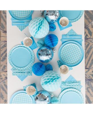  Checkered Paper Dinner Plates, Set of 8