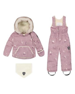  Girls' Two-Piece Snug Snowsuit Bear - Baby, Little Kid