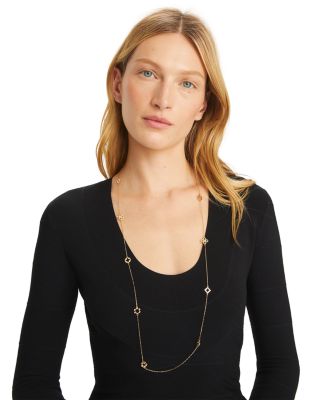 Forget Me Not Flower Strand Necklace, 38.2"