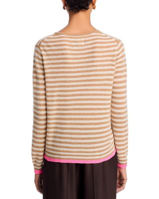 Cashmere Tipped Little Stripe Sweater