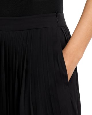 Pleated Palazzo Crepe de Chine Pants