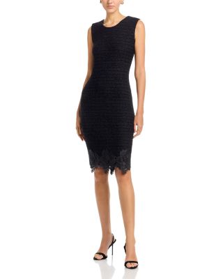 Floral Lace Appliqu&eacute; Sleeveless Sheath Dress