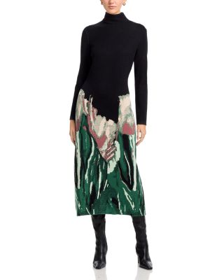 Floral Jacquard Knit Dress