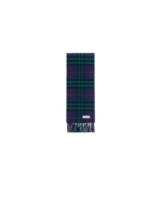 Narrow Check Cashmere Scarf