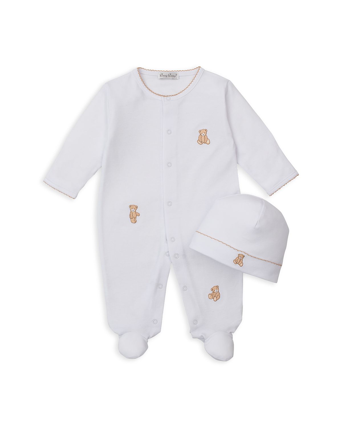 Kissy Kissy Unisex Bear Footie & Hat Set - Baby