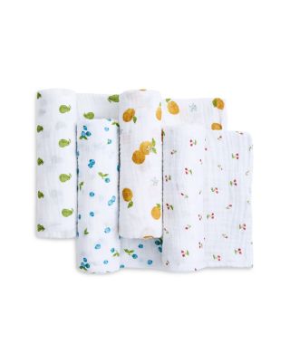 Unisex Cotton Muslin Swaddle Blankets, 4 Pack