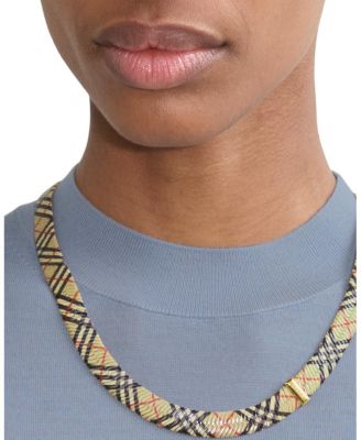 Check Print Necklace