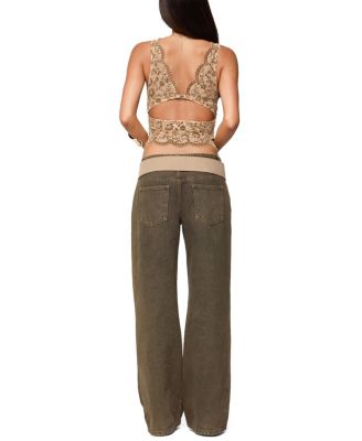 Araura Velvet Floral Sheer Top