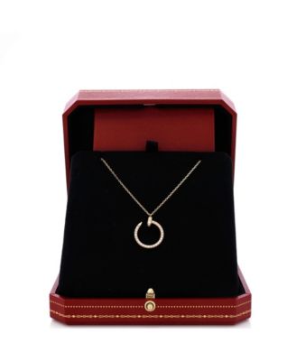  Juste un Clou Pendant Necklace 18K Gold and Pave Diamonds, 15.25 - 16"