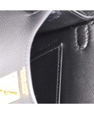 Kelly 20 Handbag Black Epsom with Gold Hardware