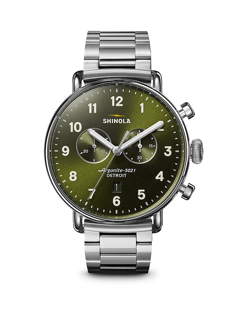 Shinola Canfield 2 Eye Chronograph Watch, 43mm