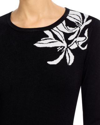 Long Sleeve Round Neck Jacquard Dress