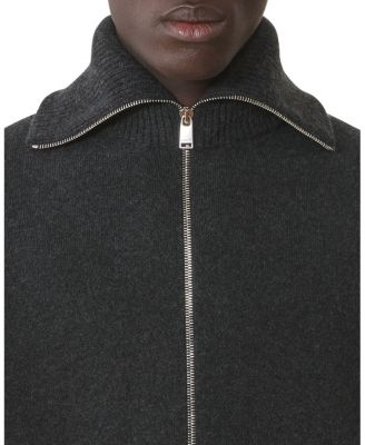  Cashmere Zip Cardigan