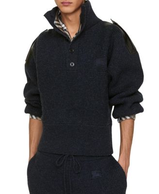 Wool Half Button Sweater