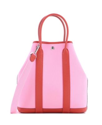 28 Garden File Tote Toile and Leather