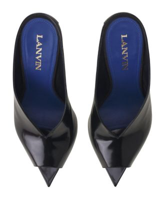 Women's Midnight Step Mule in Patent Leather