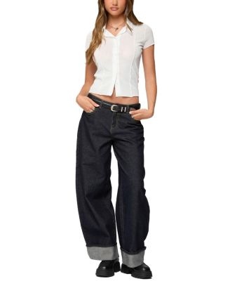  Geena Semi Sheer Button Up Shirt