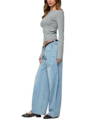  Loria Striped Boat Neck Top