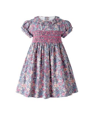 Girls' Floral SS Smocked Dress and Bloomers - Baby