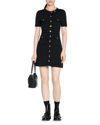 Sis Button Up Knit Short Dress
