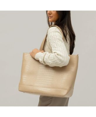 The Croc Embossed Faux Leather Tote