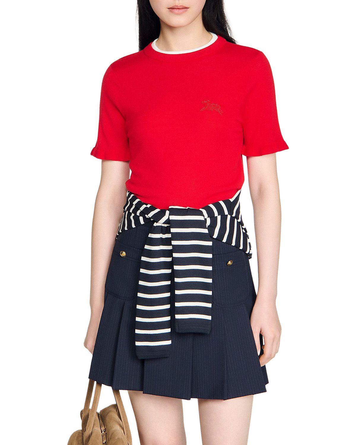 Sandro Sweet Layered Look Sweater