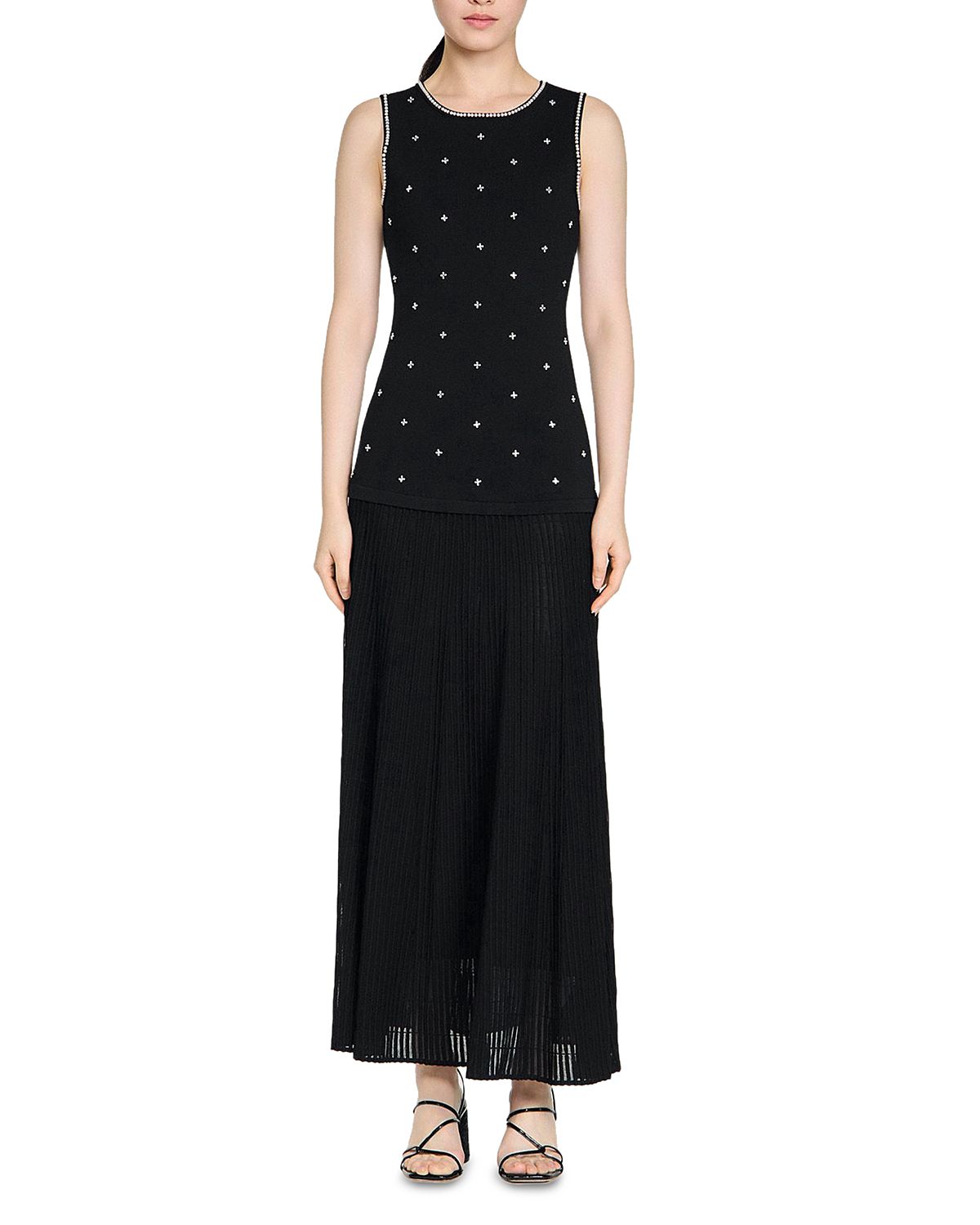 Sandro Theodora Embellished Maxi Dress