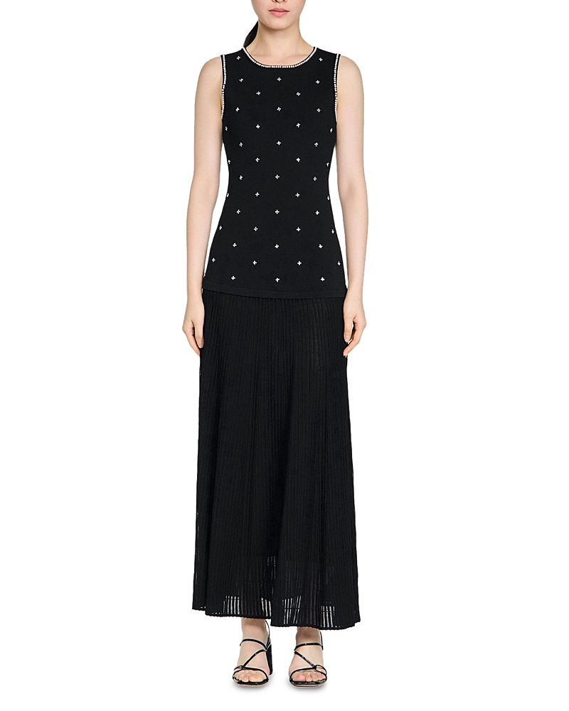 Sandro Theodora Embellished Maxi Dress