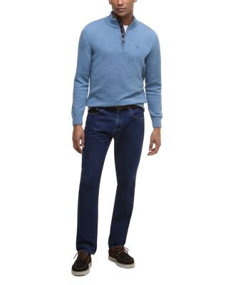 Cotton Half Zip Knitted Sweater