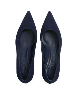  Women's Suede Flared Kitten Heel Pump