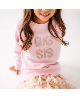 Girls&#39; Big Sis Embroidered Patch Sweatshirt - Baby, Little Kid