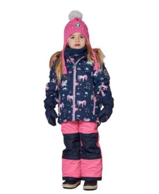  Girls' Two-Piece Play Snowsuit with Jacket and Solid Pant - Little Kid