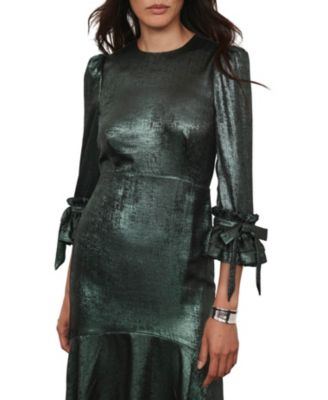  Women's Metallic Midi Dress