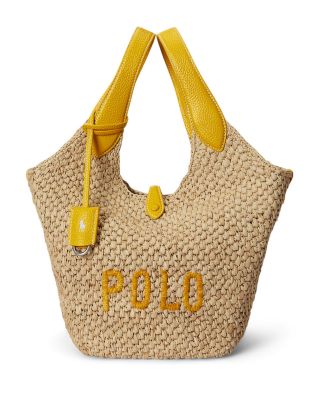 Polo Play Medium Raffia Shoulder Bag