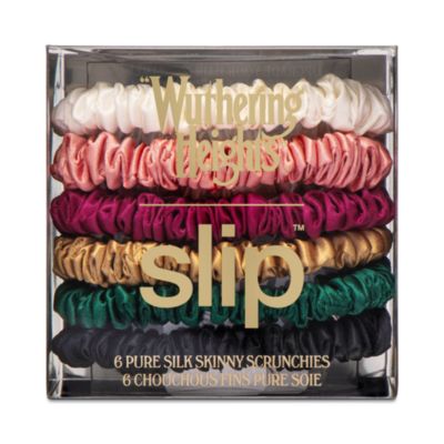 Pure Silk Skinny Scrunchies, Set of 6