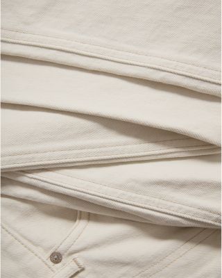 Leah Mid Rise Straight Jeans in Ecru