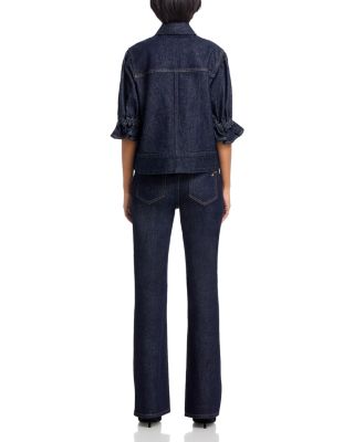 Stevie Straight Jeans in Indigo Noir