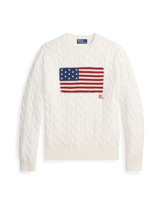 Cable Knit Flag Sweater