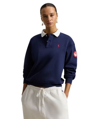 Team USA Polo Collar Fleece Pullover
