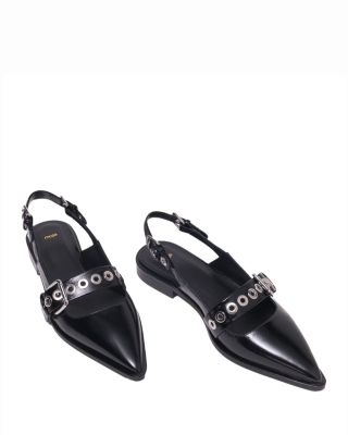 Women's Leather Slingback Flats