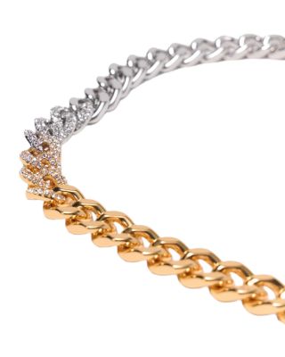 Rhinestone Collar Necklace, 17.7"