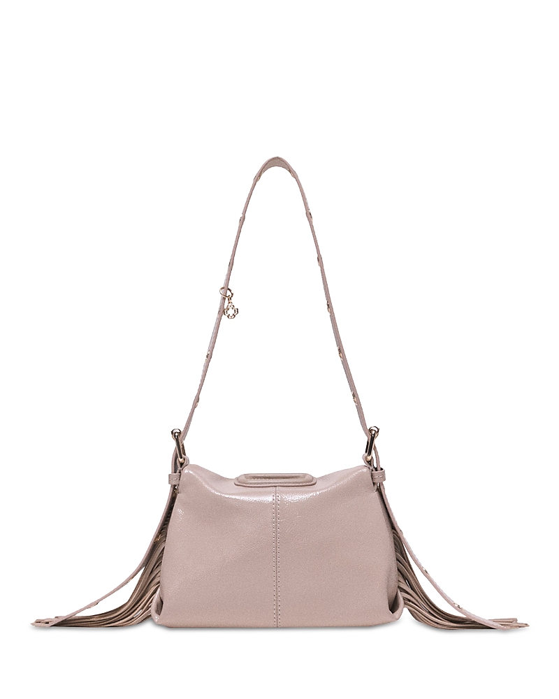 Maje Miss M Mini Fringed Leather Crossbody Bag