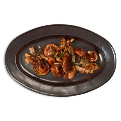 Pewter Stoneware 15" Oval Platter