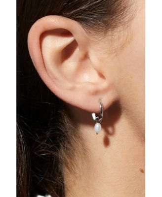 Frida Silver Huggie Hoops