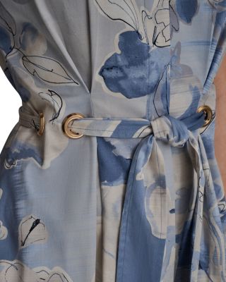 Tie Front Cap Sleeve Shirtdress