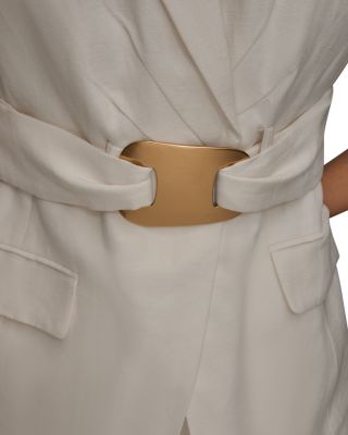 Belted Sleeveless Blazer