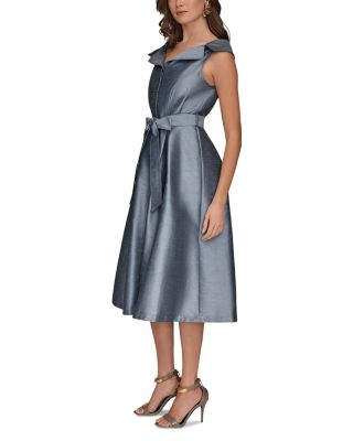 Belted Fit-and-Flare Dress