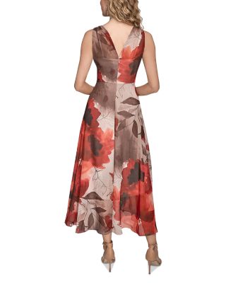 Chiffon Faux Wrap Dress